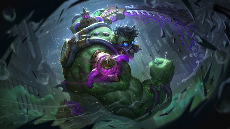 Green Monster with Weapon — Dramatic