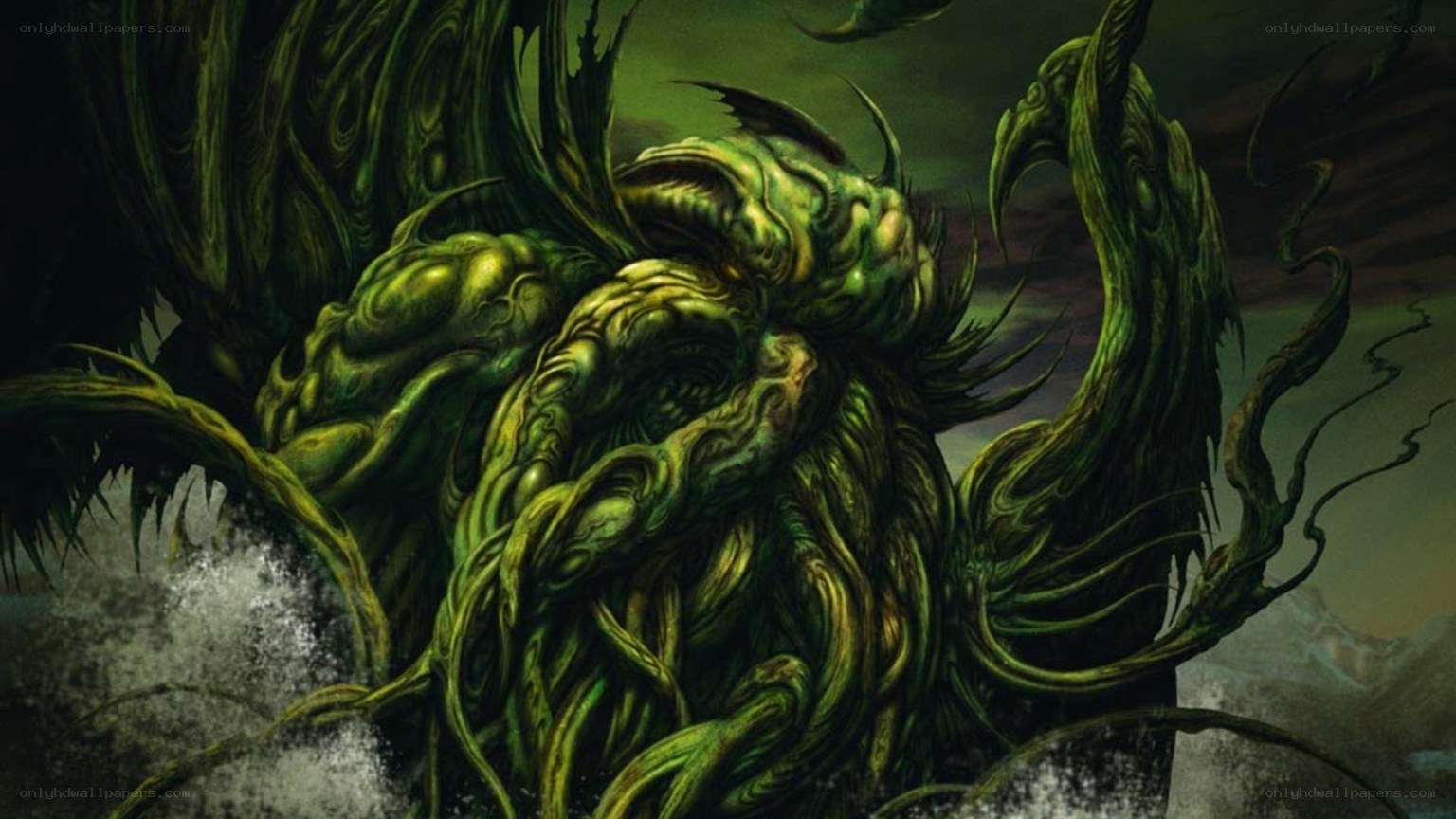 green monstrous entity