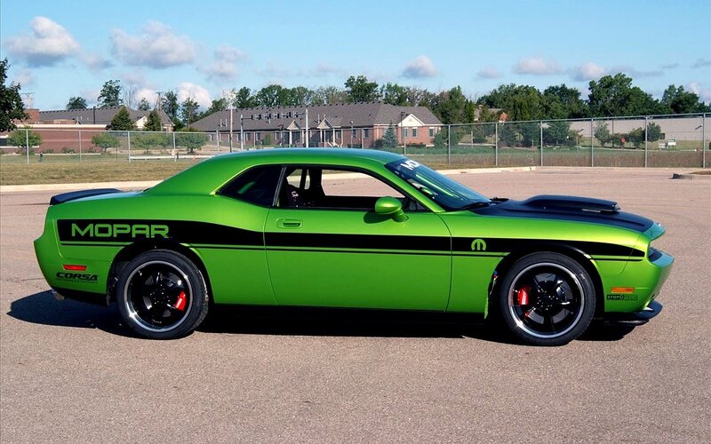 Green Mopar Dodge Challenger