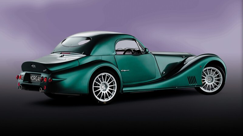 Green Morgan Sports Car — Dramatic, Photograph