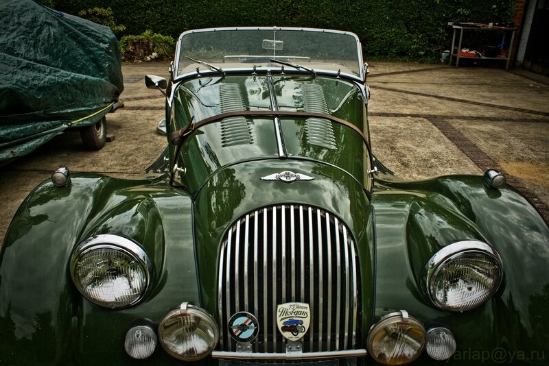 Green Morgan sports car