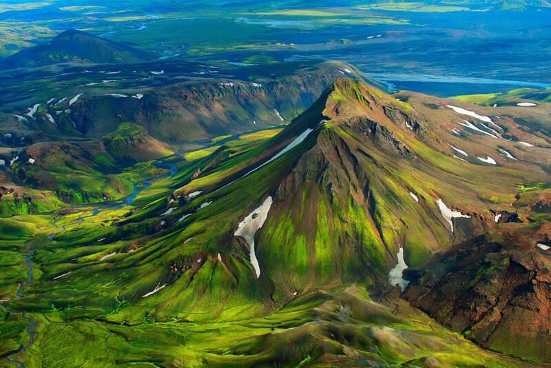 Green Moss-covered Mountains