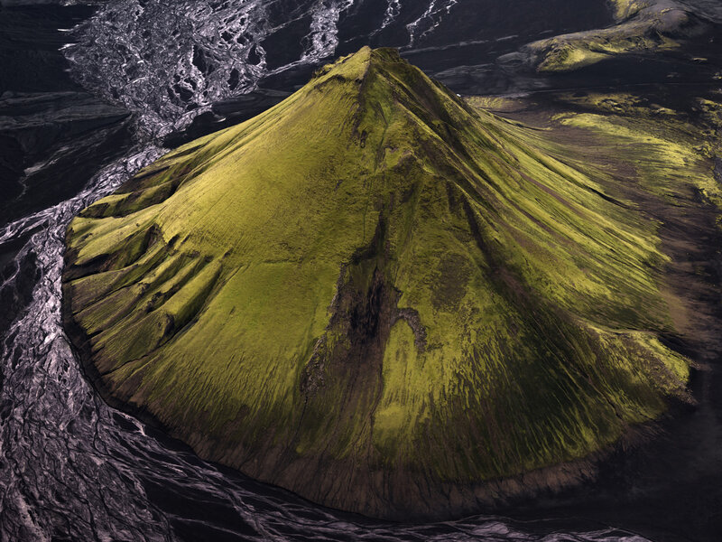 Green Moss-covered Volcano