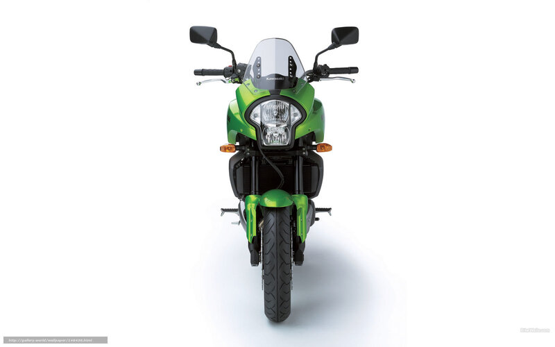 Green Motorcycle Front View — Neutral