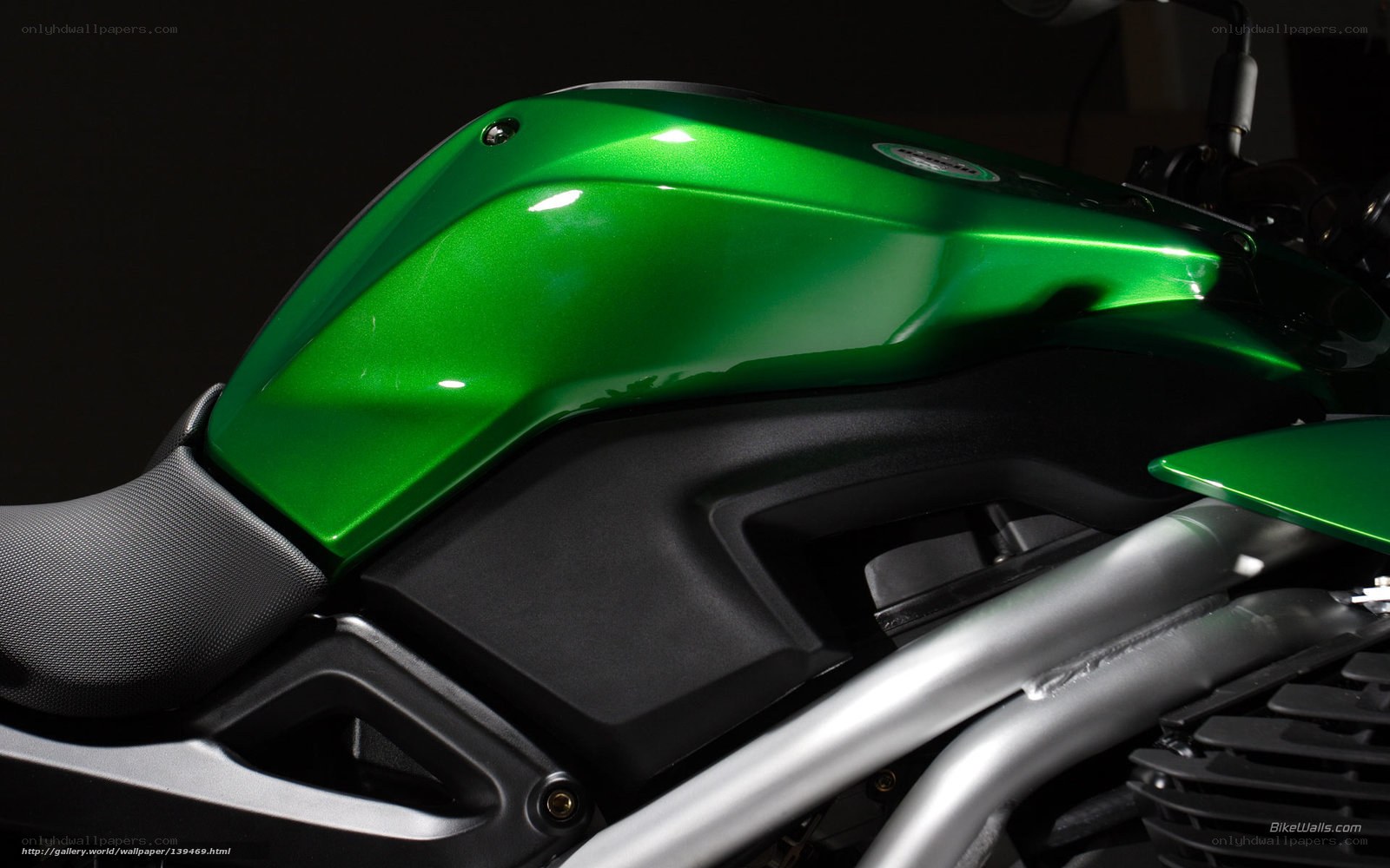 green motorcycle fuel tank