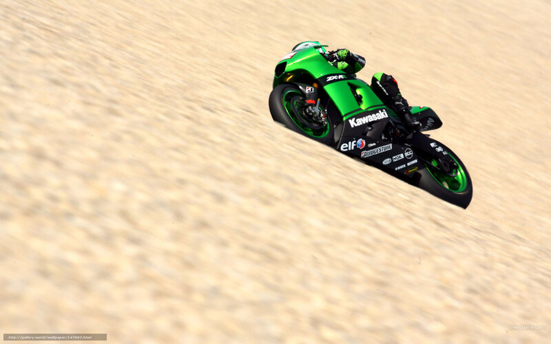 green motorcycle racing