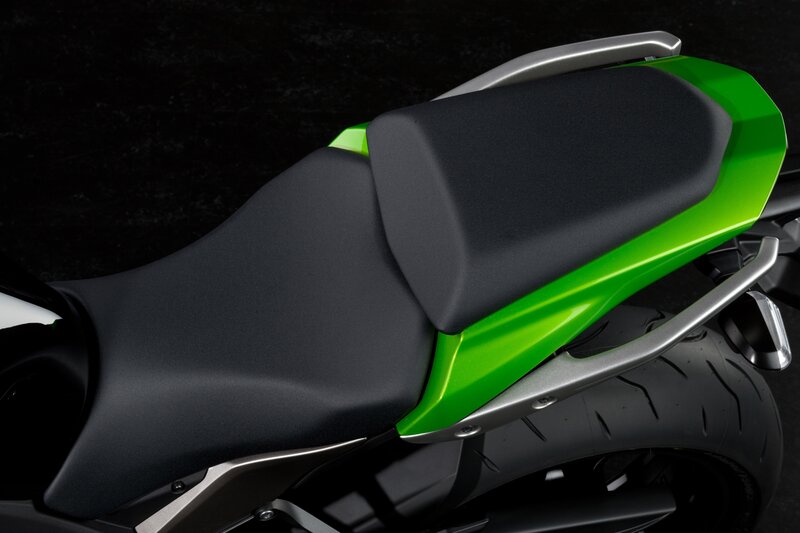 green motorcycle seat