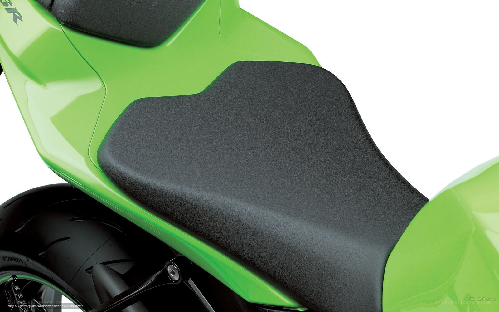 green motorcycle seat