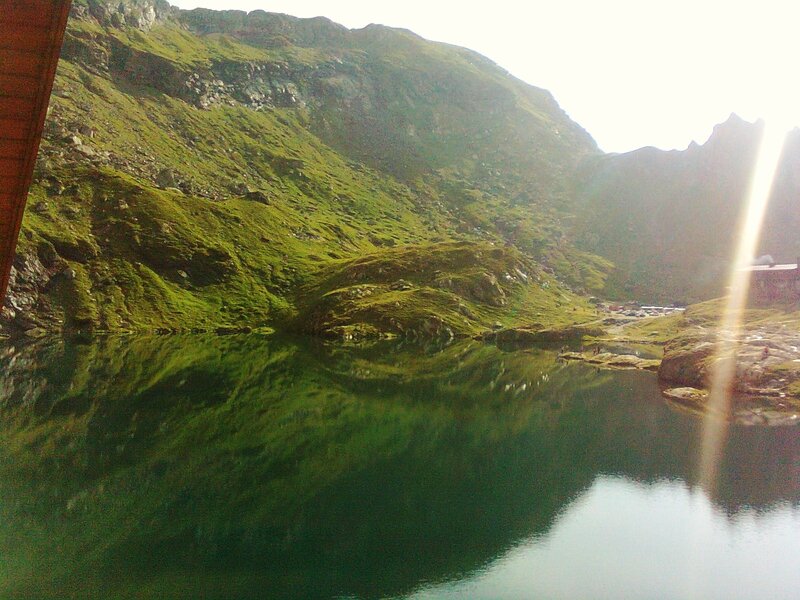 green mountain lake reflection