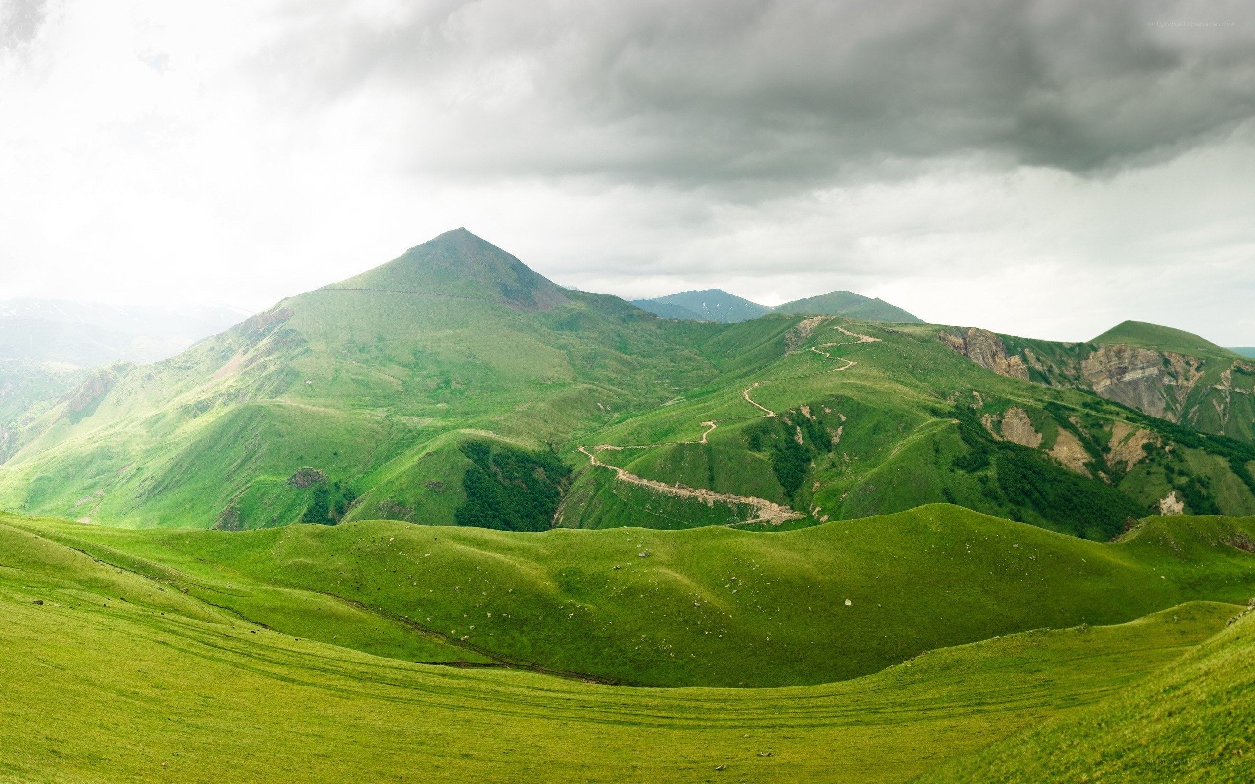 Green mountain landscape