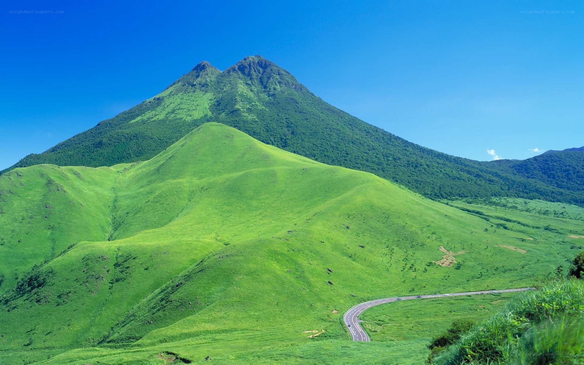 Green mountain landscape