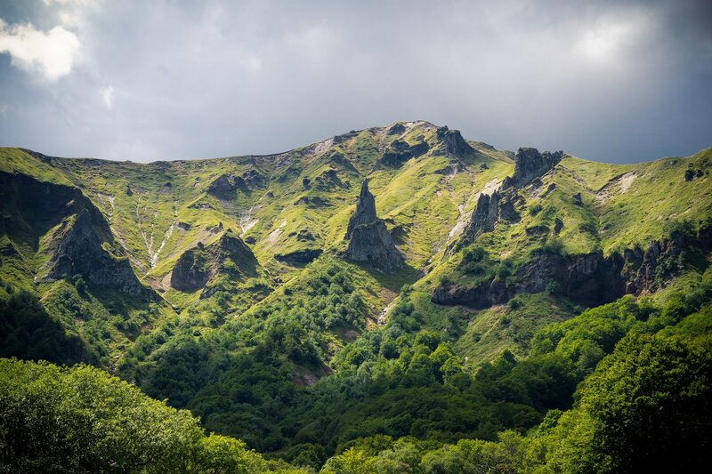 Green Mountain Landscape — Dramatic, Afternoon, Photograph, Trees