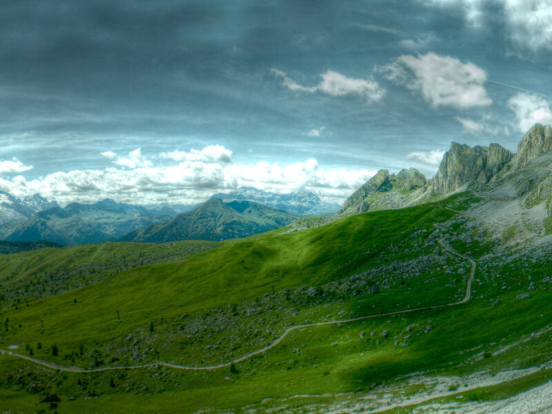 Green Mountain Landscape — Dramatic, Afternoon