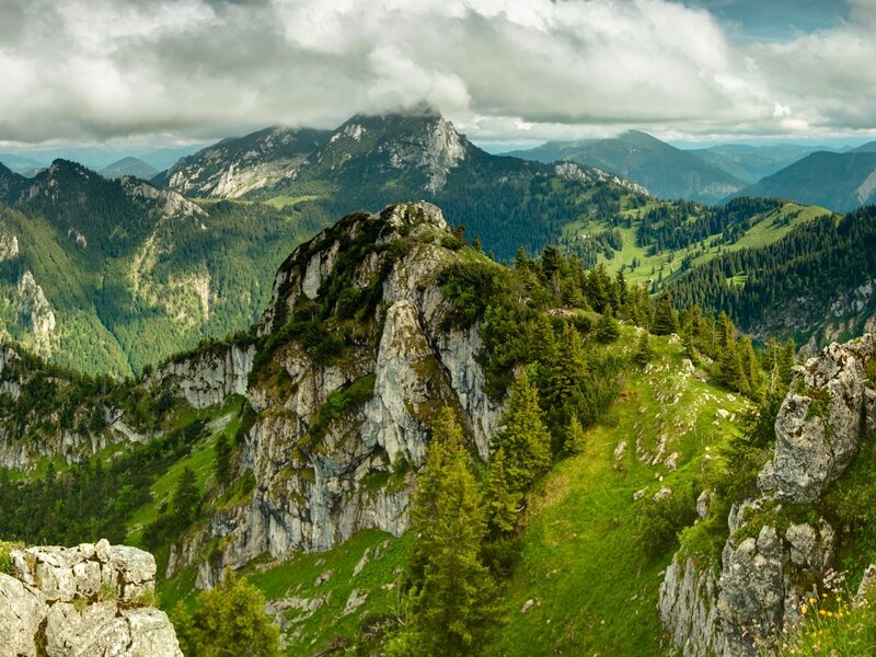 Green Mountain Landscape — Serene, Afternoon
