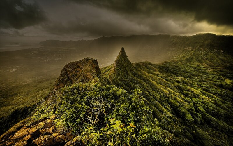 Green Mountain Peaks — Dramatic, Afternoon, Photograph, Mountains