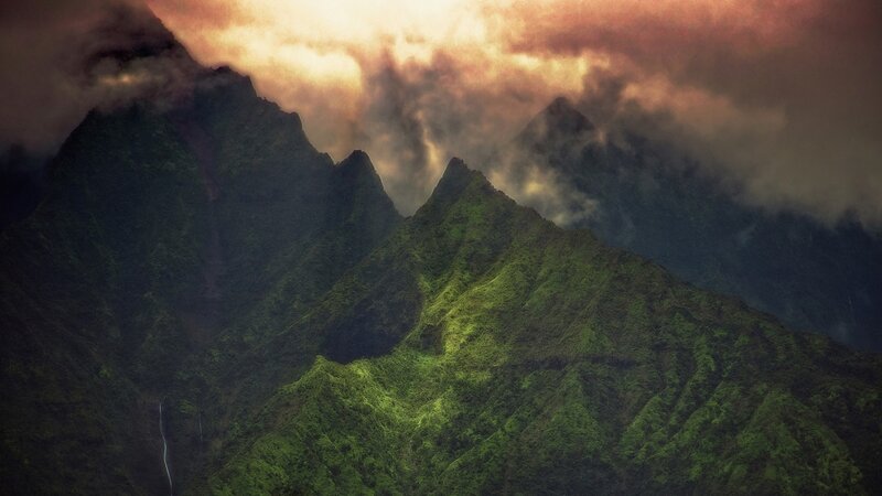 Green Mountain Peaks — Dramatic, Sunset