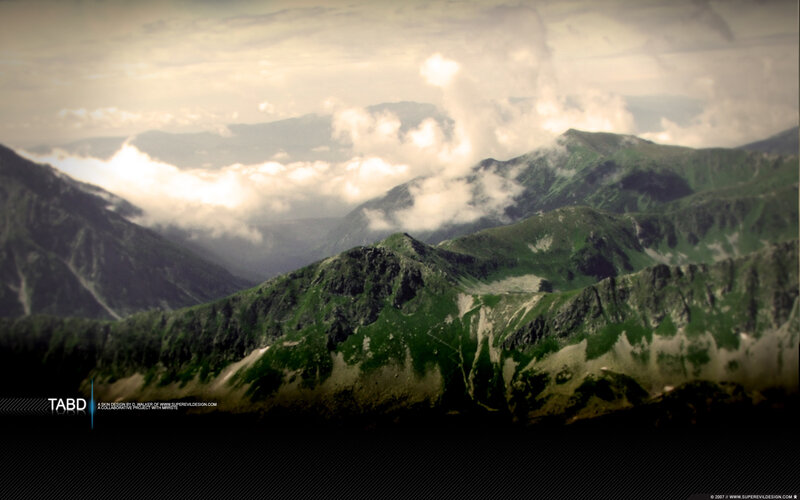 Green Mountain Range — Dramatic, Photograph, Clouds