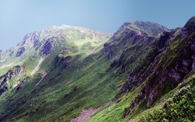 Green Mountain Range — Serene, Afternoon, Photograph, Sky