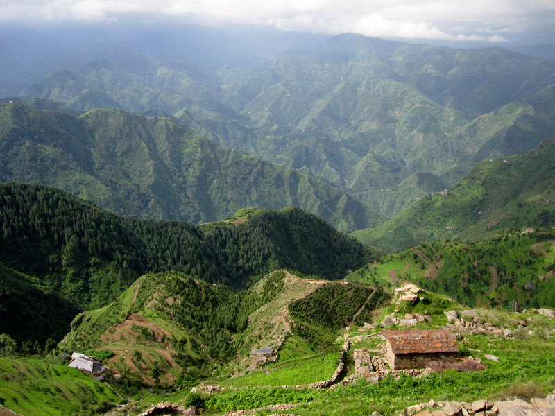 green mountain valley landscape