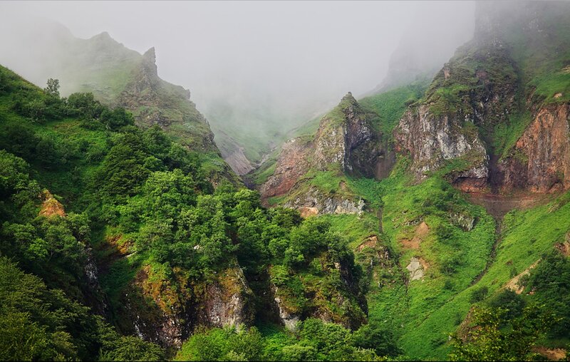 Green Mountain Valley — Misty, Photograph