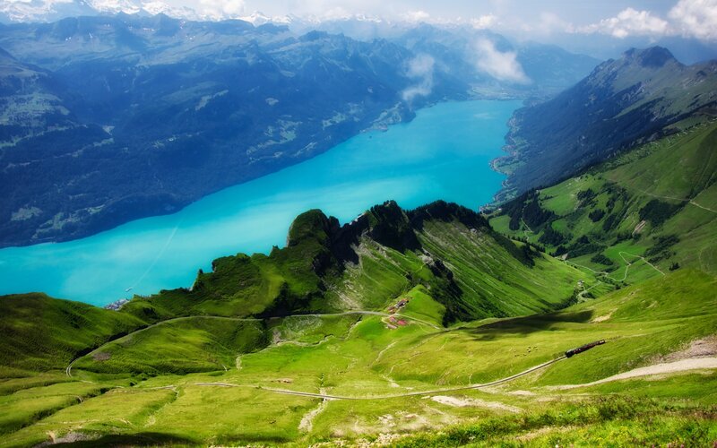 Green Mountains and Lake
