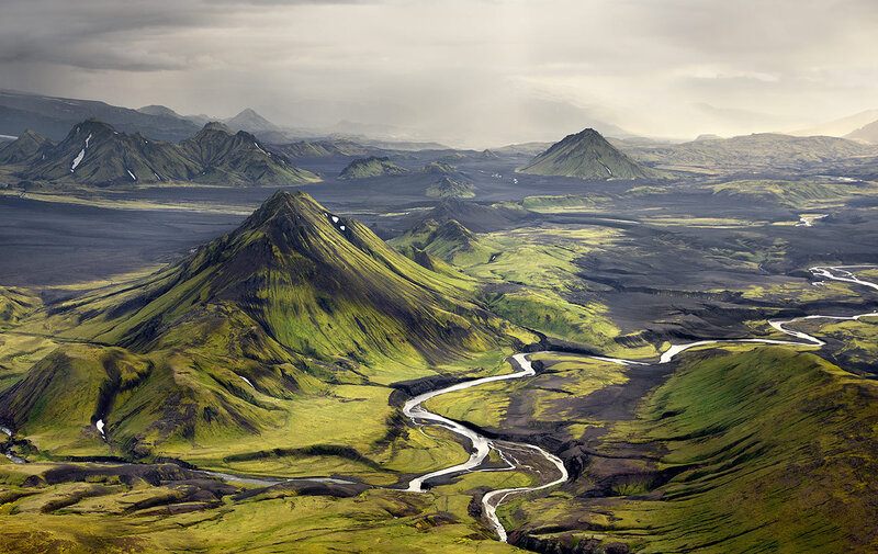 Green Mountains and River