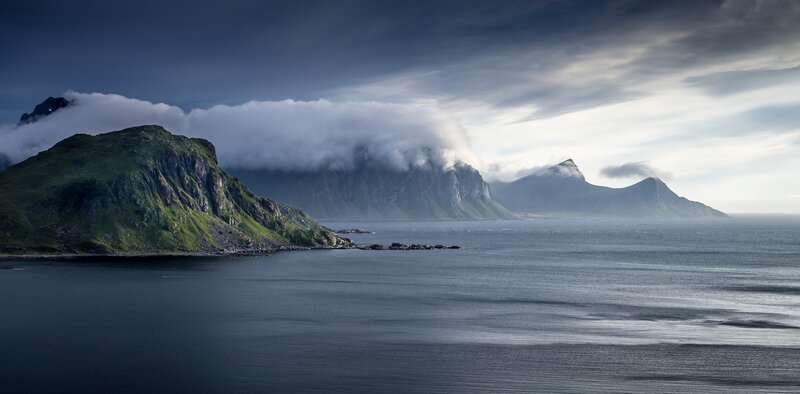 Green Mountains by Sea