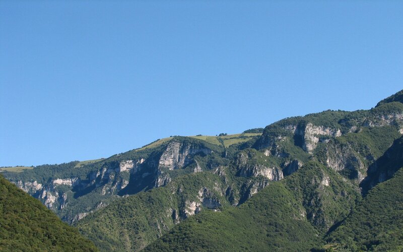 green mountains under blue sky