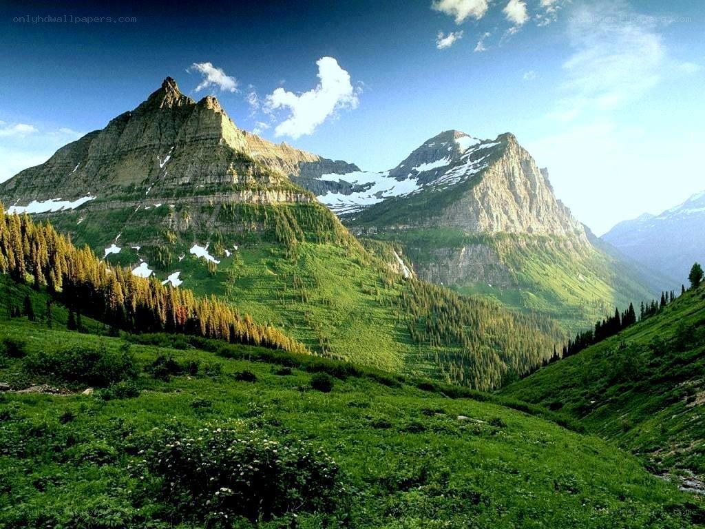 green mountains under blue sky