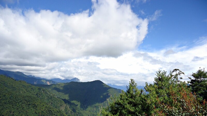 Green Mountains under Clouds — Blue, Serene