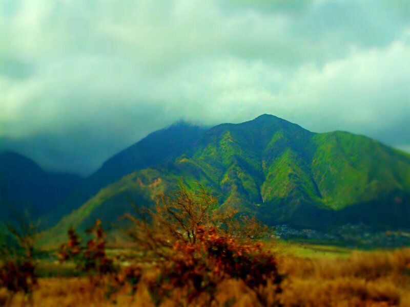 Green Mountains under Clouds — Dramatic, Photograph