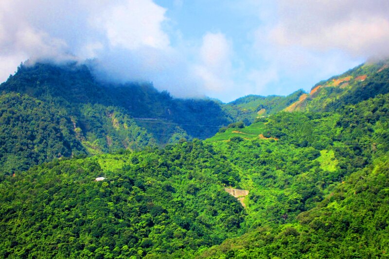 Green Mountains with Clouds — Serene