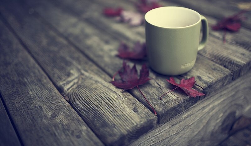 Green Mug on Wood