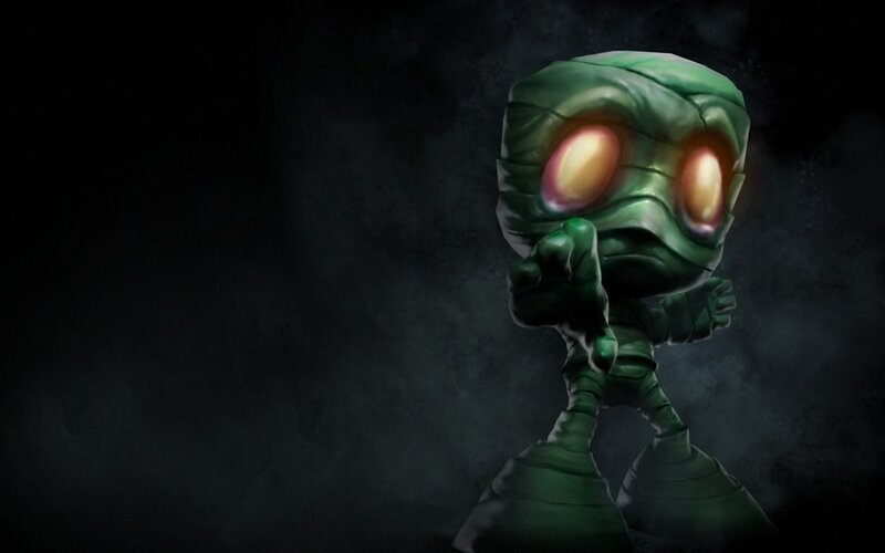 Green Mummy Character — Dramatic, Night