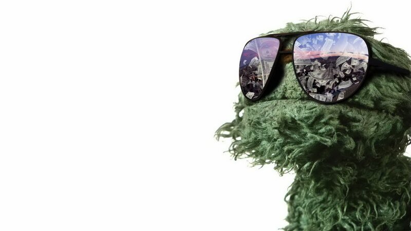 Green Muppet with Sunglasses — Cool, Photograph