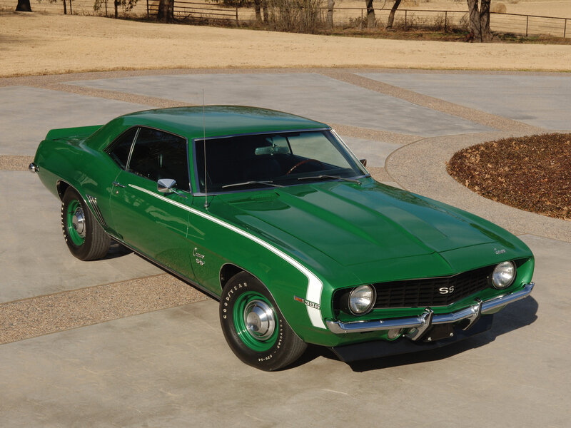 Green Muscle Car — Calm, Afternoon, Photograph, Pavement