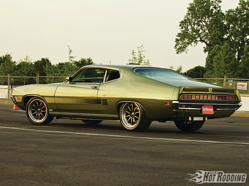 Green Muscle Car — Calm, Afternoon