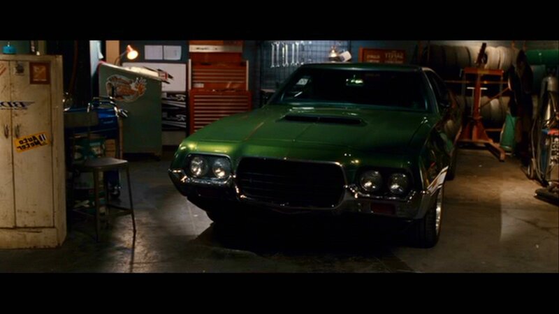 Green Muscle Car — Dramatic, Night