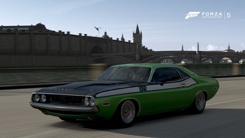 Green Muscle Car — Dynamic, Afternoon, 3d Render