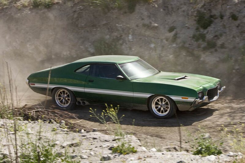 Green Muscle Car — Dynamic, Afternoon, Photograph
