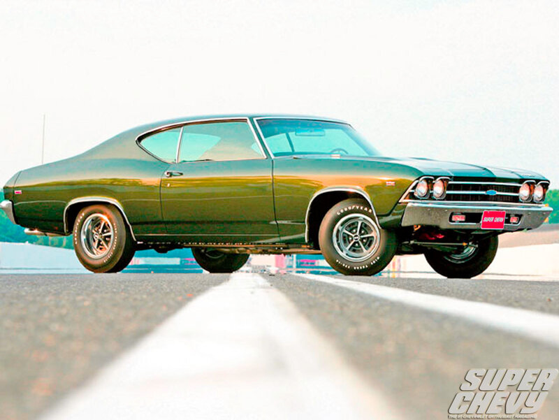 Green Muscle Car — Dynamic, Afternoon