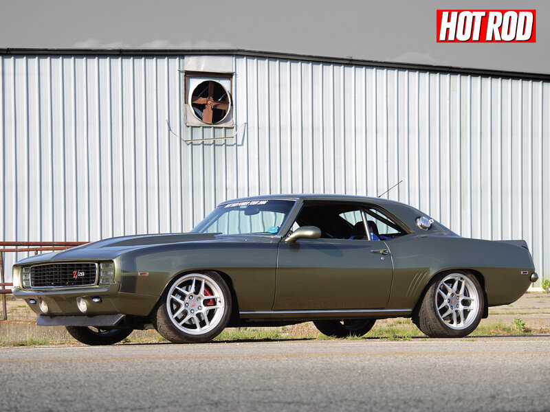 Green Muscle Car — Gray
