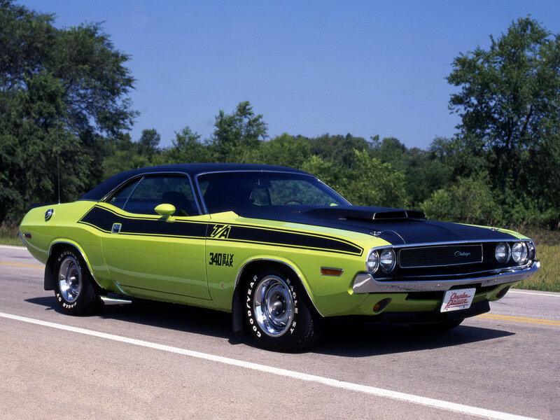 Green Muscle Car — Lime Green, Bright
