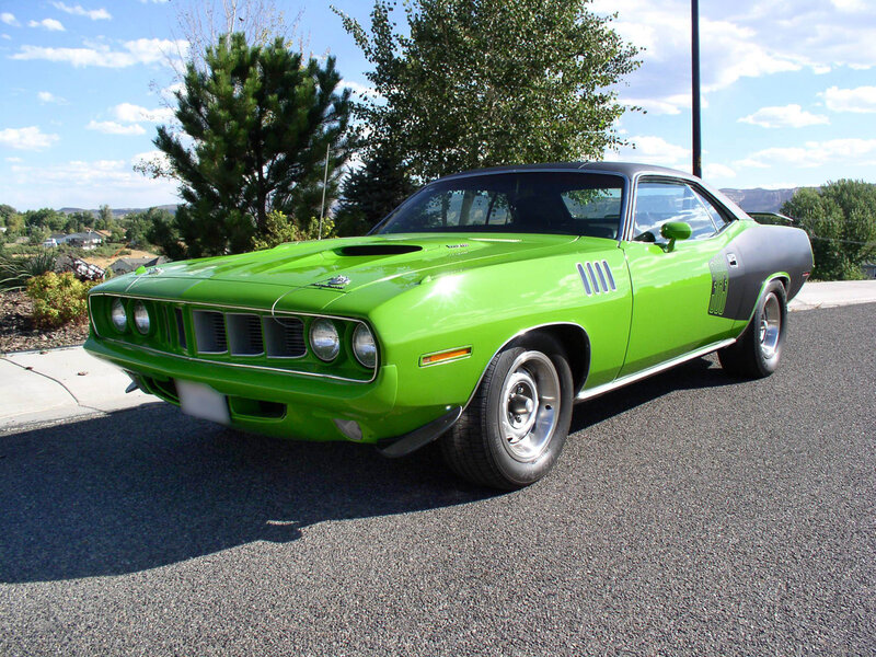 Green Muscle Car — Lime Green, Calm, Afternoon