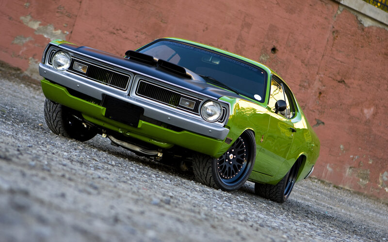 Green Muscle Car — Lime Green, Dramatic, Afternoon, Photograph