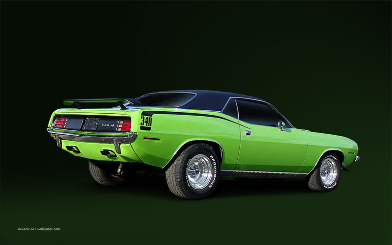 Green Muscle Car — Lime Green, Dramatic, Photograph