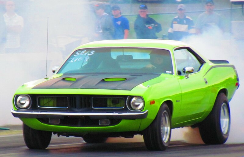 Green Muscle Car — Lime Green, Dynamic