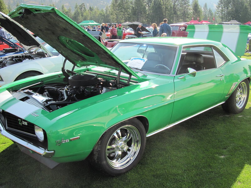 Green Muscle Car — Outdoor, Afternoon