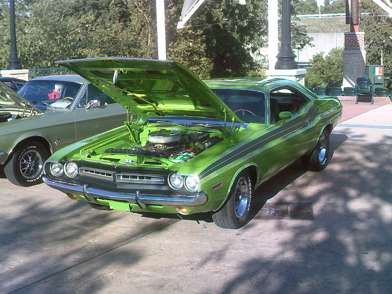 Green Muscle Car — Outdoor