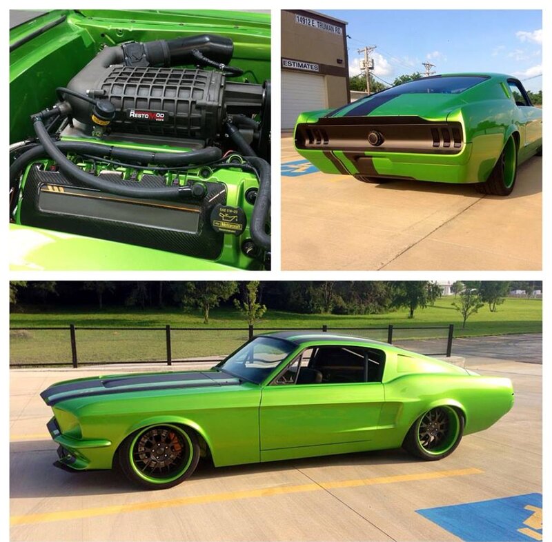 Green Muscle Car — Showcasing